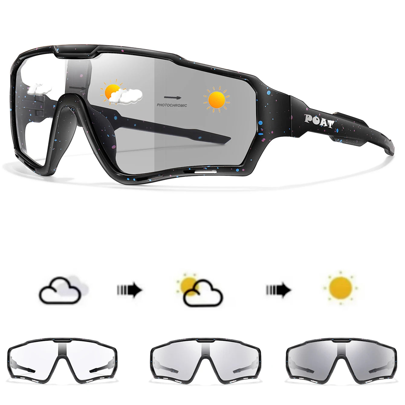 Fashion Brand Men Women Bicycle Photochromic Eyewear MTB Bike Fishing Running Cycling Sports Sunlasses Comfortable Goggles