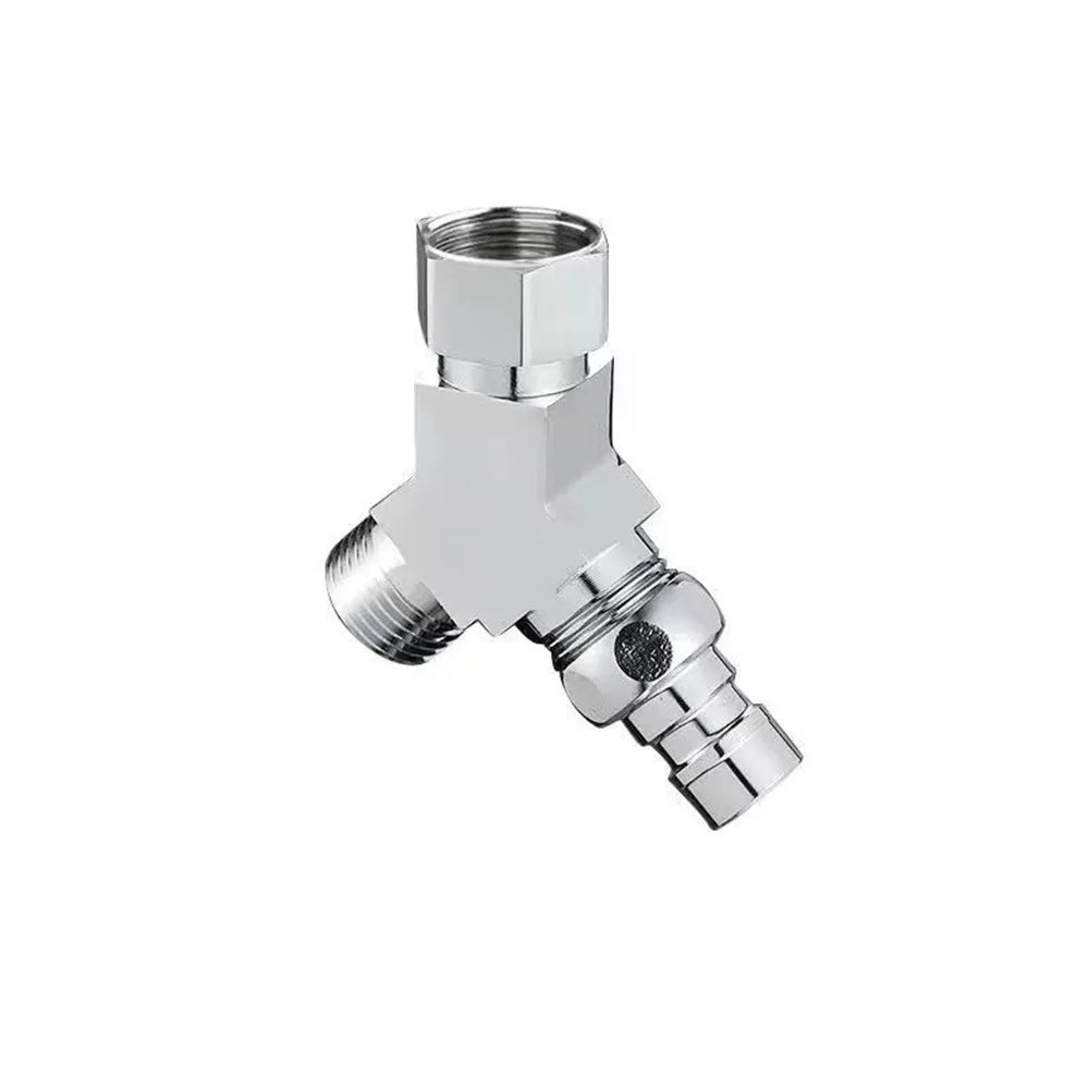 G1/2 Thread Water Pipe Adapter Female/Male Thread 3 Way Y-Valve Diverter Multi-purpose Rustproof Three Way Connector
