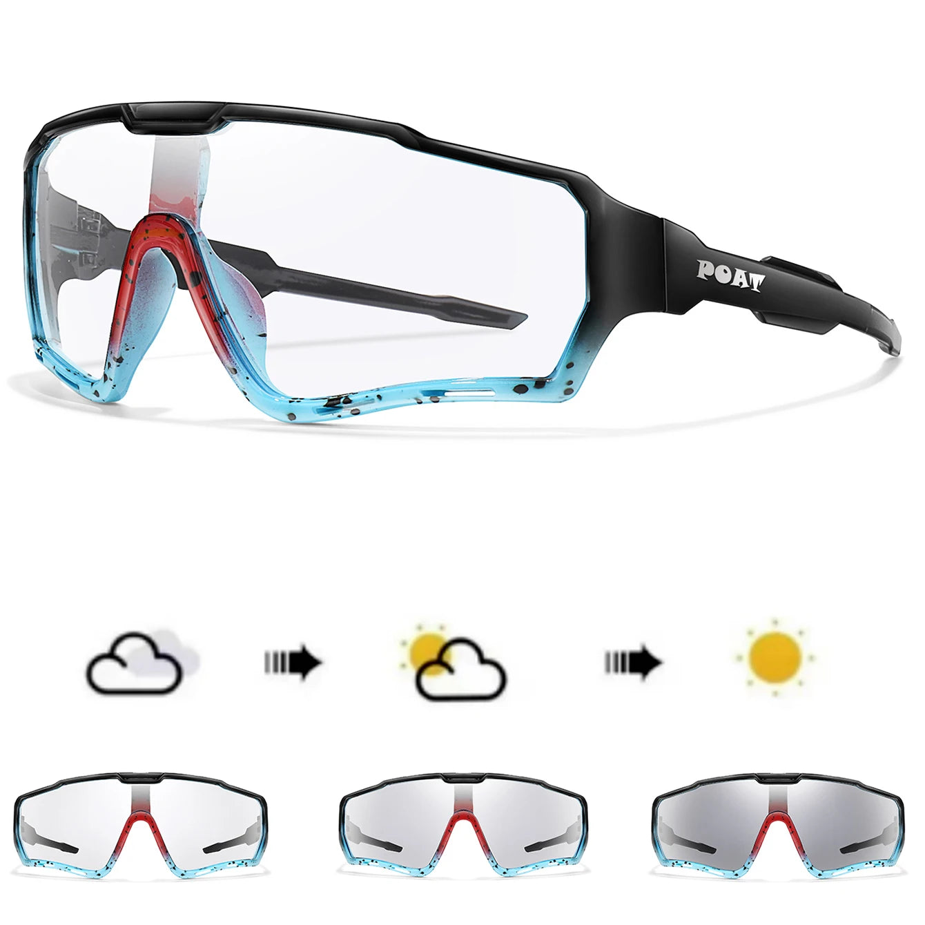 Fashion Brand Men Women Bicycle Photochromic Eyewear MTB Bike Fishing Running Cycling Sports Sunlasses Comfortable Goggles