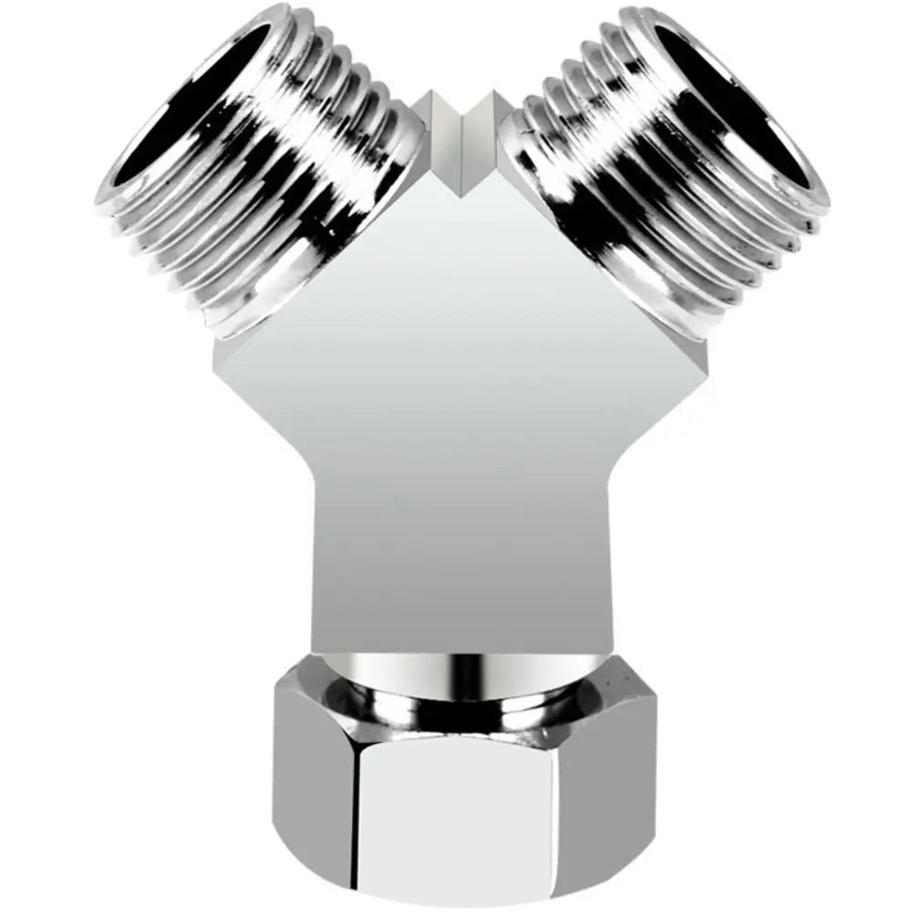 G1/2 Thread Water Pipe Adapter Female/Male Thread 3 Way Y-Valve Diverter Multi-purpose Rustproof Three Way Connector