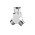 G1/2 Thread Water Pipe Adapter Female/Male Thread 3 Way Y-Valve Diverter Multi-purpose Rustproof Three Way Connector