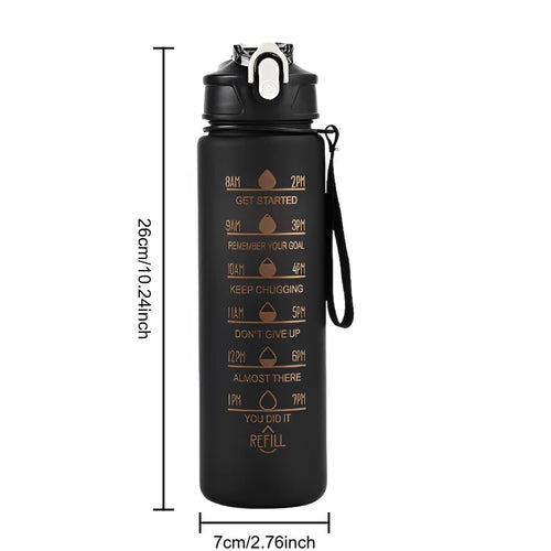 800ML Large Capacity Sports Water Bottle Leak Proof Plastic Drinking Cup With Scale Suitable For Travel Fitness Leakproof