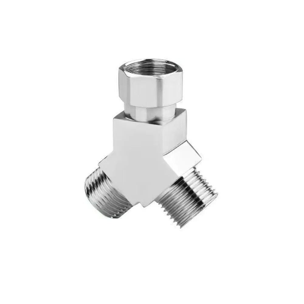 G1/2 Thread Water Pipe Adapter Female/Male Thread 3 Way Y-Valve Diverter Multi-purpose Rustproof Three Way Connector