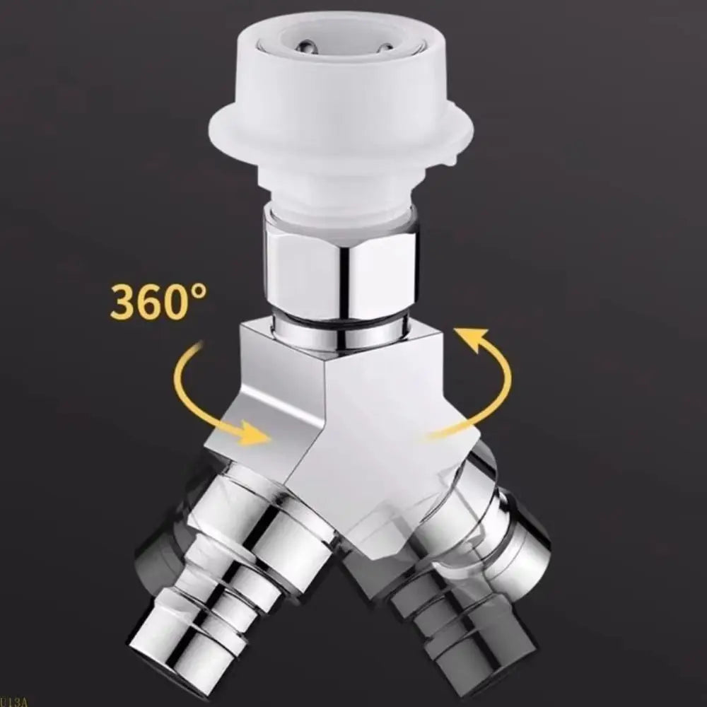 G1/2 Thread Water Pipe Adapter Female/Male Thread 3 Way Y-Valve Diverter Multi-purpose Rustproof Three Way Connector