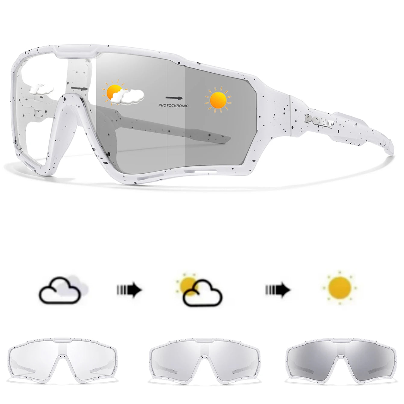 Fashion Brand Men Women Bicycle Photochromic Eyewear MTB Bike Fishing Running Cycling Sports Sunlasses Comfortable Goggles