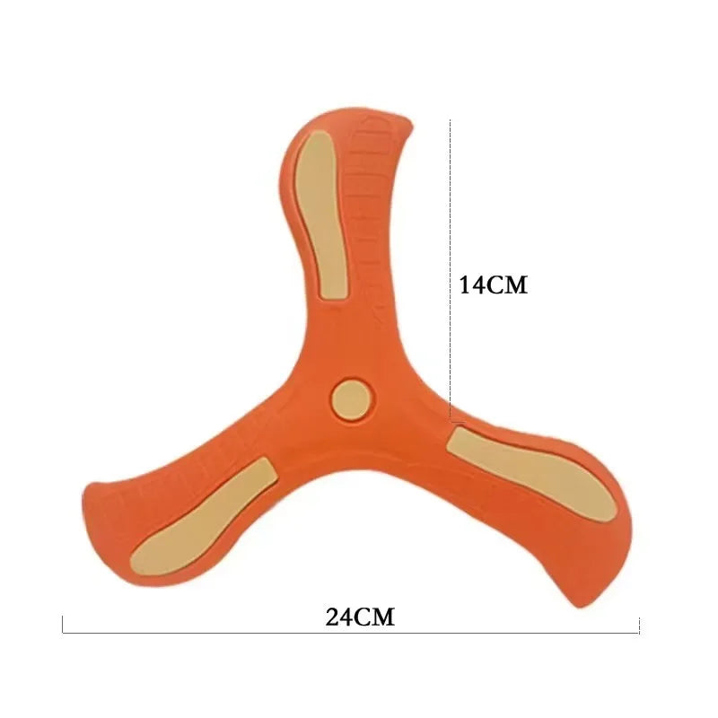 Outdoor Sport Flying Disc Toy Soft EVA Touching Boomerang Return Dart Three-leaf Cross Hand Throw Spinner Interactive Game