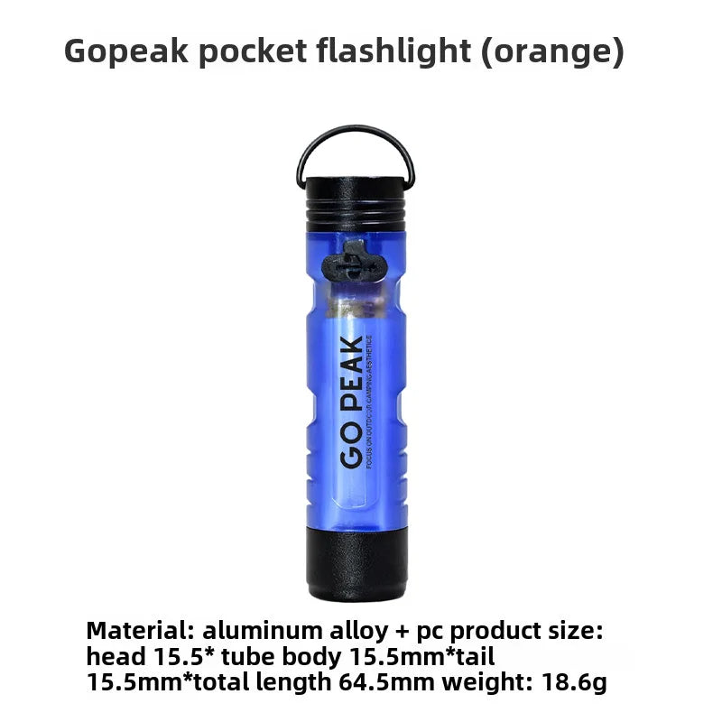 Gopeak 5050 Mini USB Rechargeable LED Pocket Flashlight Clip-on Hat Light Keychain Torch for Camping Hiking Outdoor Portable